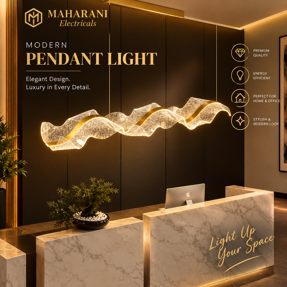 Wave LED Pendant Light
