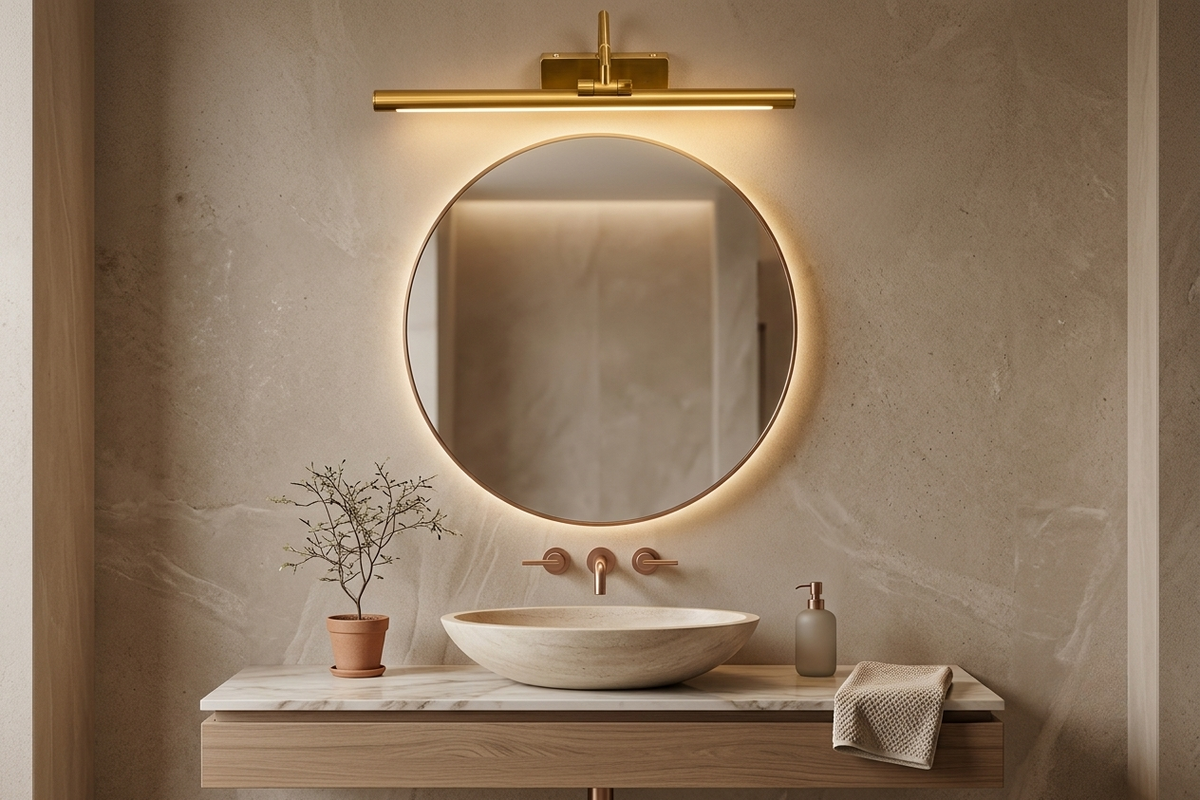 Linear Gold Wall Light