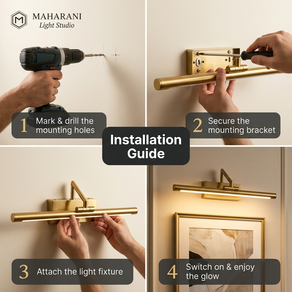 Linear Gold Wall Light