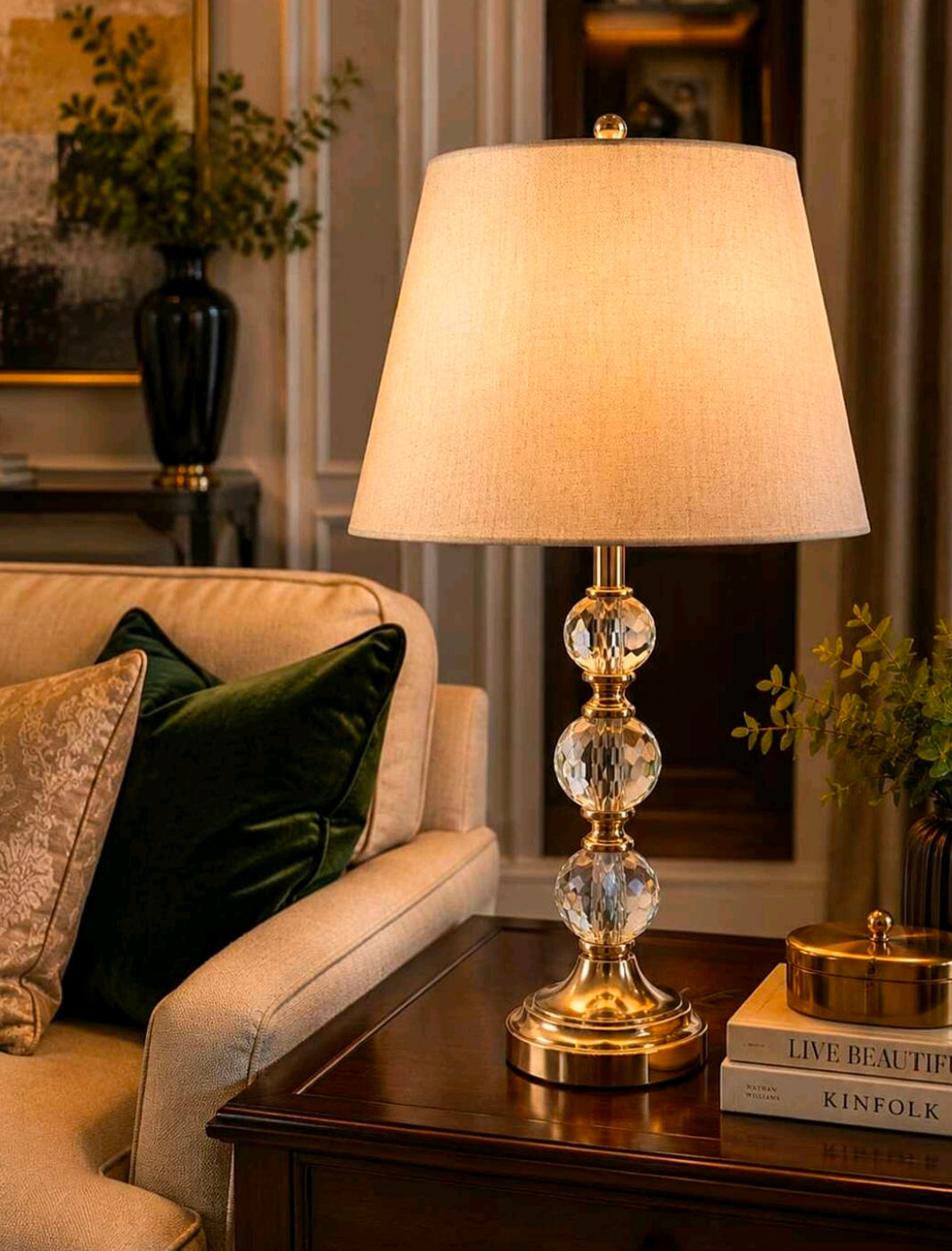 Lustre Royale Crystal Table Lamp