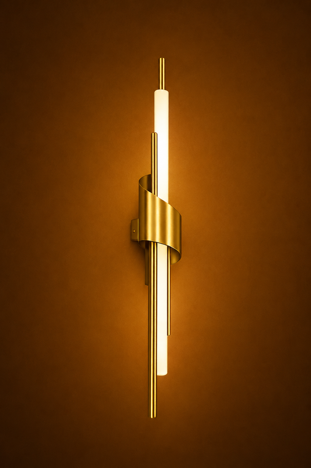Golden Linear Glow Wall Light