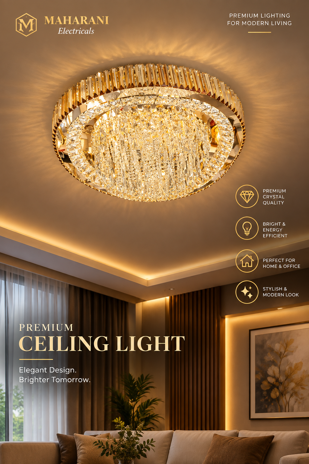 Crystal Ceiling Light